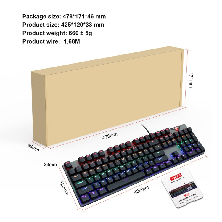 Tastiera meccanica cablata HXSJ L300 104 tasti RGB
