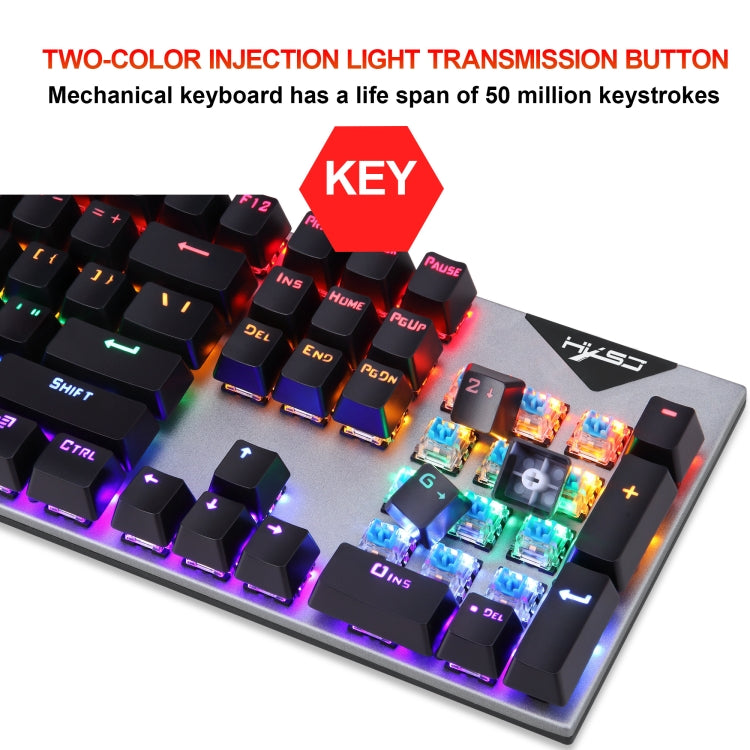Tastiera meccanica cablata HXSJ L300 104 tasti RGB