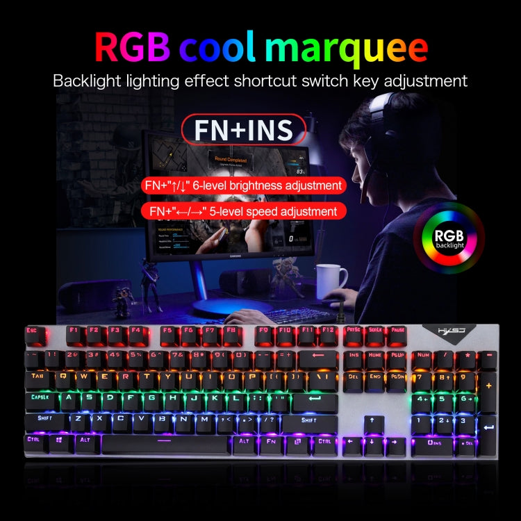 Tastiera meccanica cablata HXSJ L300 104 tasti RGB