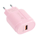 Caricabatterie da viaggio QC3.0 USB singola EU/US Plug