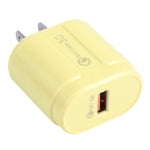 Caricabatterie da viaggio QC3.0 USB singola EU/US Plug