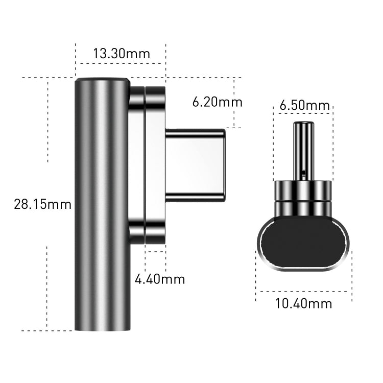 Adattatore magnetico USB-C 100W a gomito 20 pin