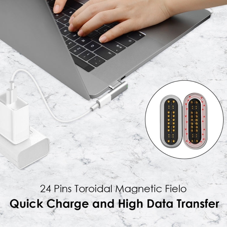 Adattatore magnetico USB-C 100W a gomito 20 pin