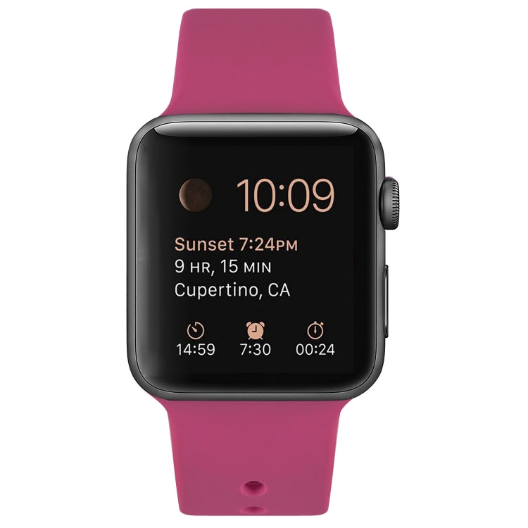 Cinturino di ricambio in silicone per Apple Watch Series, 7 45mm / 6 & SE & 5 & 4 44mm / 3 & 2 & 1 42mm