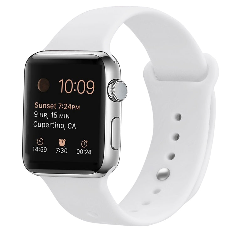Cinturino di ricambio in silicone per Apple Watch Series, 7 45mm / 6 & SE & 5 & 4 44mm / 3 & 2 & 1 42mm