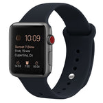 Cinturino di ricambio in silicone per Apple Watch Series, 7 45mm / 6 & SE & 5 & 4 44mm / 3 & 2 & 1 42mm