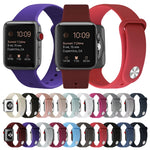Cinturino di ricambio in silicone per Apple Watch Series, 7 45mm / 6 & SE & 5 & 4 44mm / 3 & 2 & 1 42mm