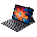 YAM12 Custodia in pelle per tastiera Bluetooth con copritastiera tondo staccabile in pelle di agnello con supporto, For Lenovo Pad Plus 11 inch TB-J607F / Tab P11 11 inch TB-J606F                                                                         ...