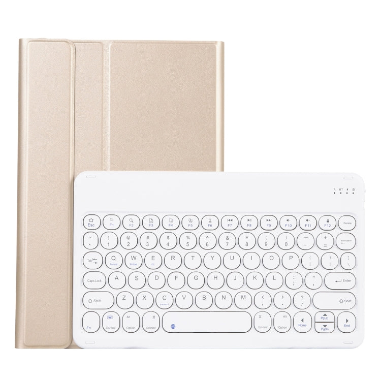 YAM12 Custodia in pelle per tastiera Bluetooth con copritastiera tondo staccabile in pelle di agnello con supporto, For Lenovo Pad Plus 11 inch TB-J607F / Tab P11 11 inch TB-J606F                                                                         ...
