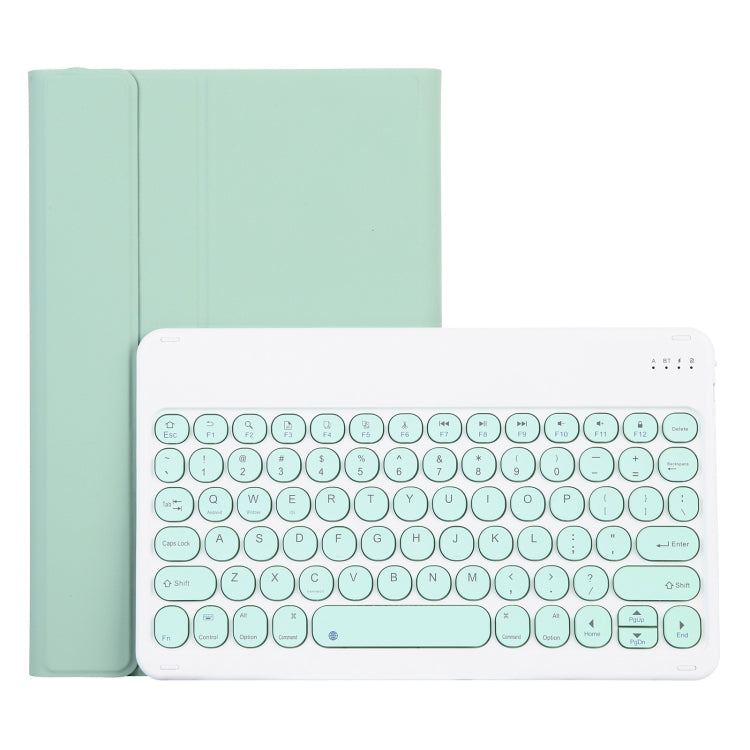 YAM12 Custodia in pelle per tastiera Bluetooth con copritastiera tondo staccabile in pelle di agnello con supporto, For Lenovo Pad Plus 11 inch TB-J607F / Tab P11 11 inch TB-J606F                                                                         ...