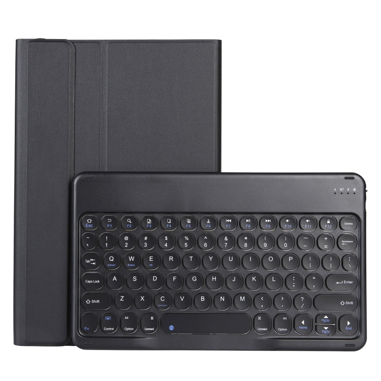 YAM13 Custodia in pelle per tastiera Bluetooth con copritastiera tondo staccabile in pelle di agnello con supporto, For Lenovo Pad Pro 11.5 inch 2021 TB-J716F