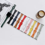 Cinturino in pelle con fibbia a 8 per Apple Watch 38-45mm