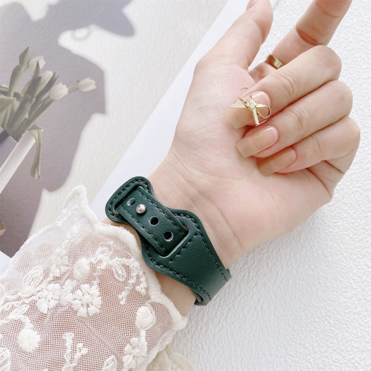Cinturino in pelle con fibbia a 8 per Apple Watch 38-45mm