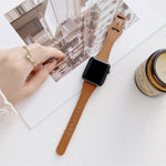 Cinturino in pelle con fibbia a 8 per Apple Watch 38-45mm