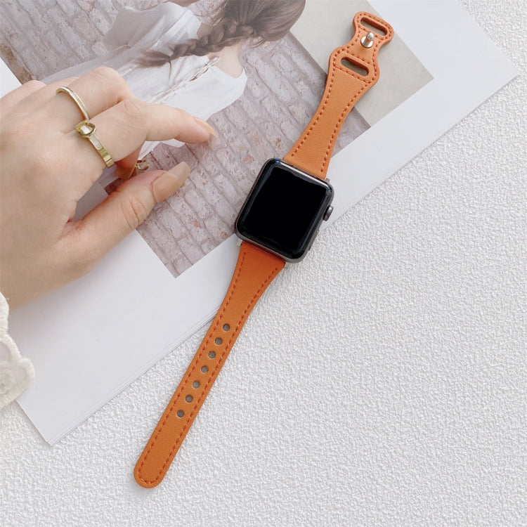 Cinturino in pelle con fibbia a 8 per Apple Watch 38-45mm