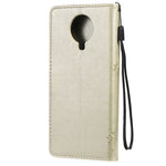 Custodia in pelle sintetica a vibrazione orizzontale con motivo ad albero e gatto con supporto e fessure per carte, portafoglio e cordino, For Nokia G10, For Nokia X20