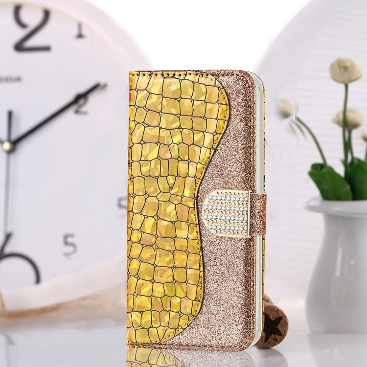 Custodia portafoglio in pelle effetto coccodrillo per iPhone 13