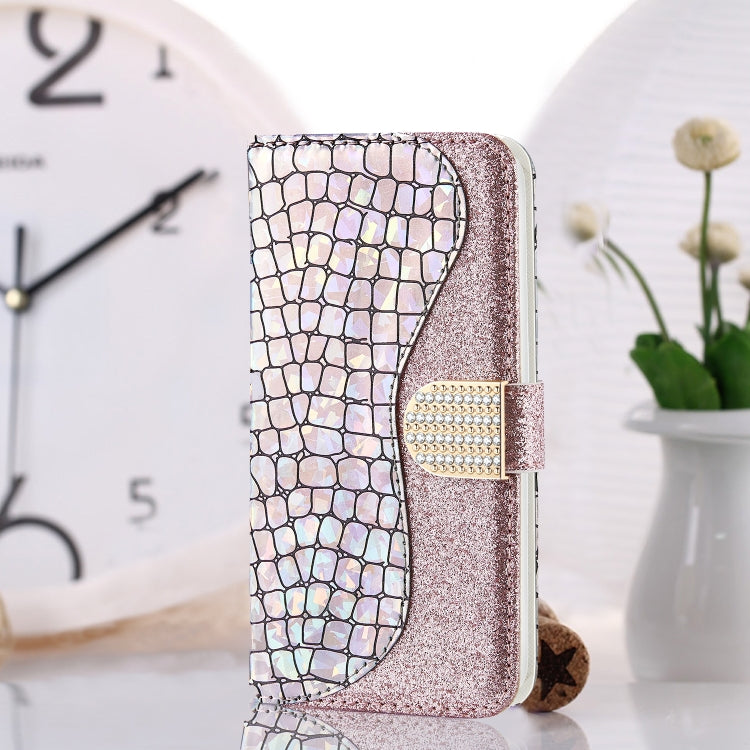 Custodia portafoglio in pelle effetto coccodrillo per iPhone 13
