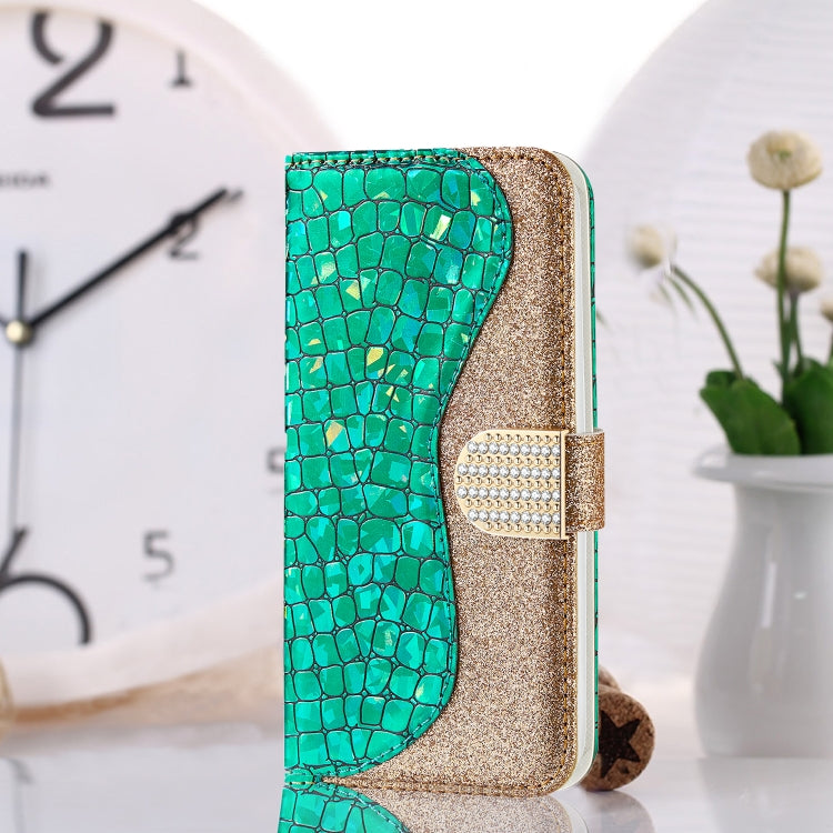 Custodia portafoglio in pelle effetto coccodrillo per iPhone 13