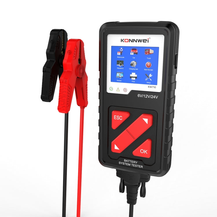 Tester batterie al piombo 6V-24V KW710 con schermo 3,2 pollici