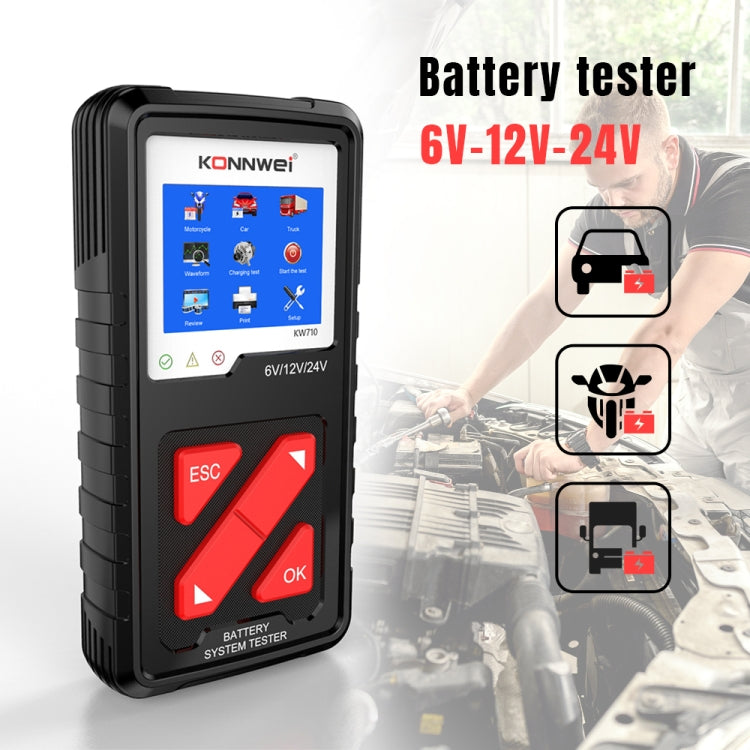Tester batterie al piombo 6V-24V KW710 con schermo 3,2 pollici