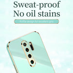 Custodia TPU antiurto con bordo oro per Xiaomi Redmi Note 8 Pro