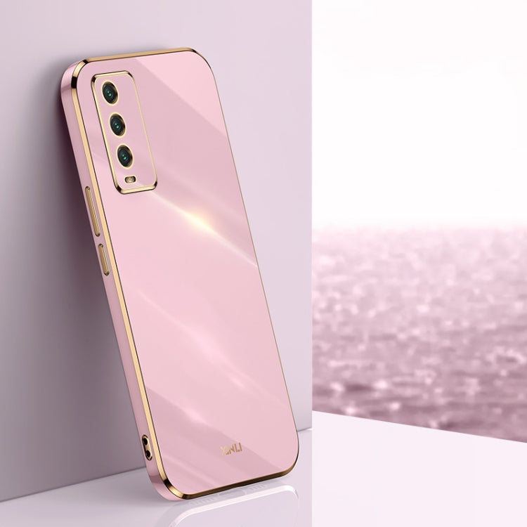 Custodia TPU antiurto con bordo oro per Xiaomi Redmi Note 8 Pro