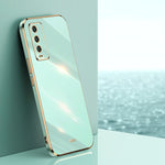 Custodia TPU antiurto con bordo oro per Xiaomi Redmi Note 8 Pro