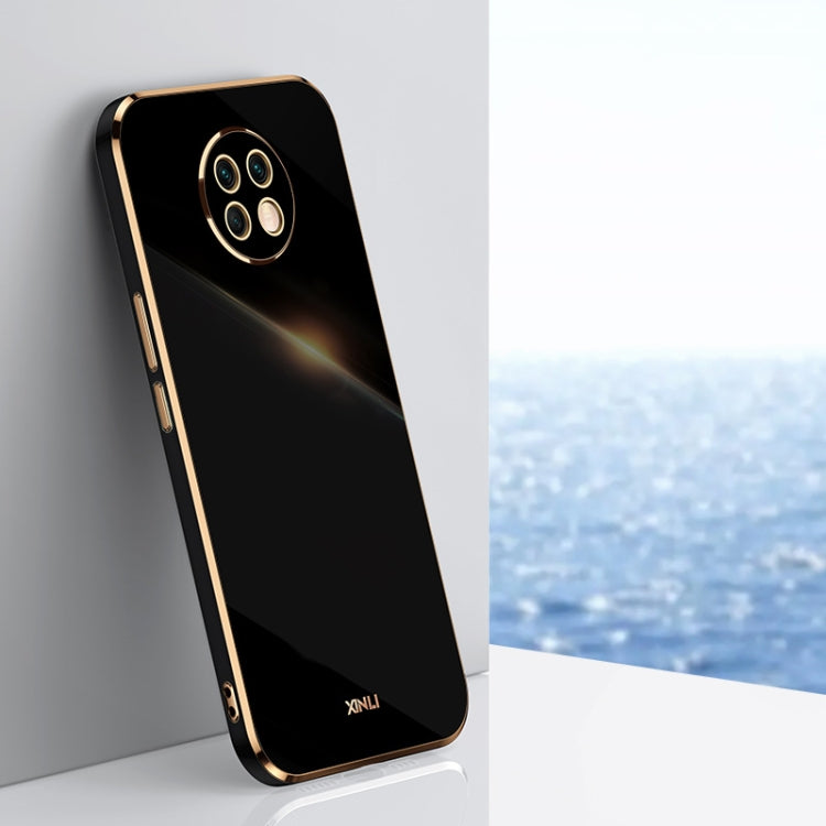 Custodia TPU antiurto con bordo oro per Xiaomi Redmi Note 8 Pro