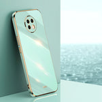 Custodia TPU antiurto con bordo oro per Xiaomi Redmi Note 8 Pro