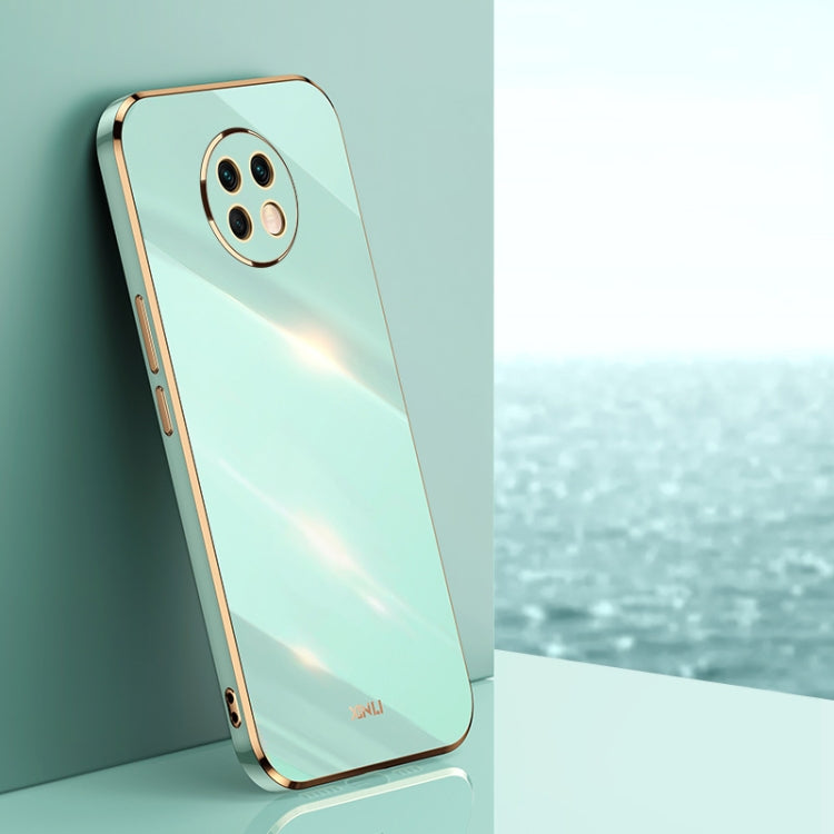 Custodia TPU antiurto con bordo oro per Xiaomi Redmi Note 8 Pro