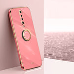 Custodia TPU antiurto con bordo oro per Xiaomi Redmi Note 8 Pro