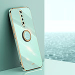 Custodia TPU antiurto con bordo oro per Xiaomi Redmi Note 8 Pro
