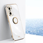 Custodia TPU antiurto con bordo oro per Xiaomi Redmi Note 8 Pro