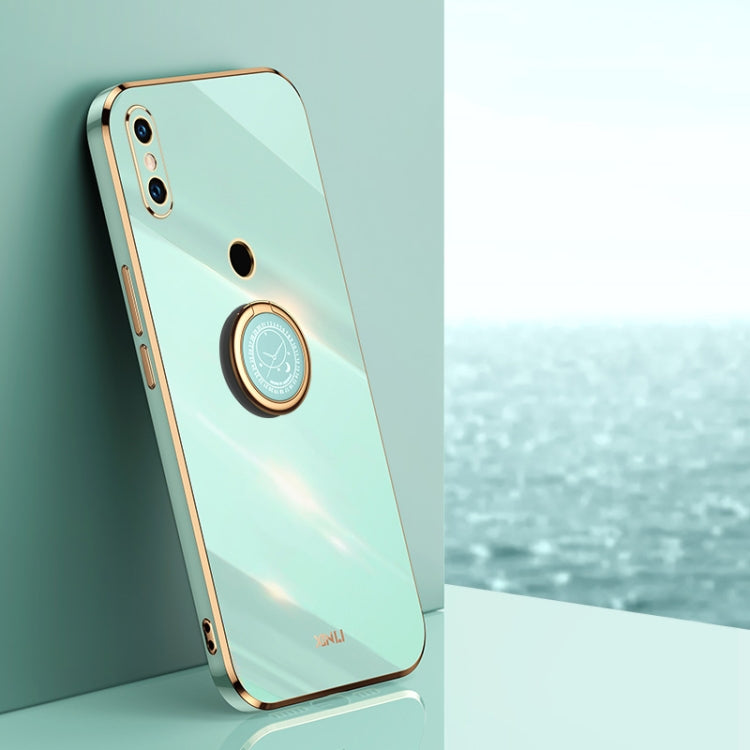 Custodia TPU antiurto con bordo oro 6D per Xiaomi Mi 8