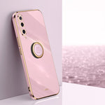 Custodia TPU antiurto con bordo oro 6D per Xiaomi Mi 8