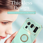 Custodia TPU antiurto con bordo oro per Xiaomi Mi 11 Lite