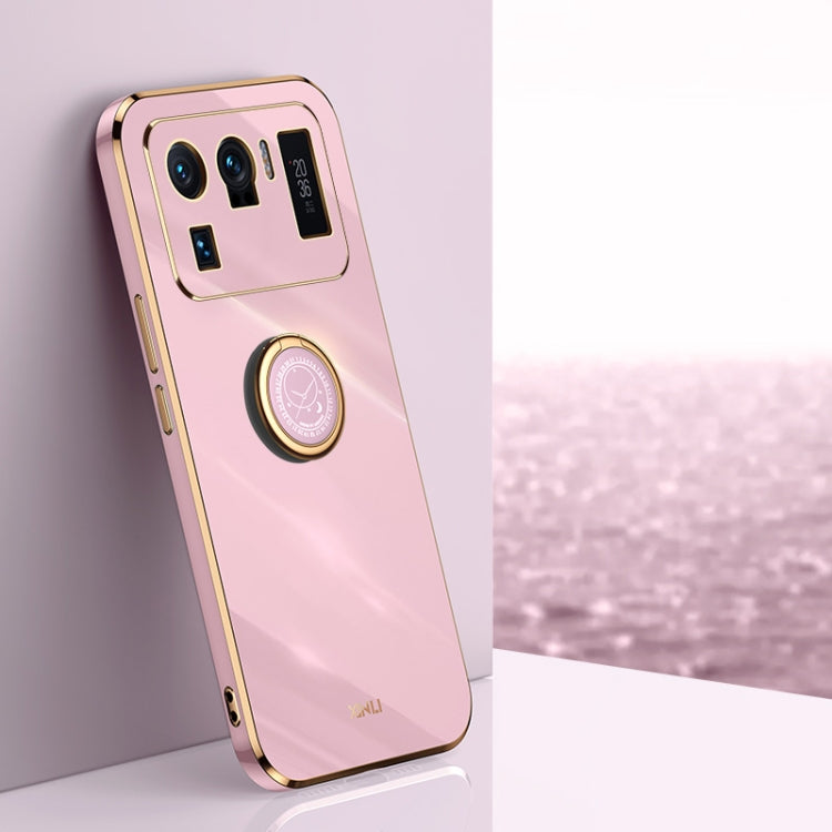 Custodia TPU antiurto con bordo oro per Xiaomi Mi 11 Lite
