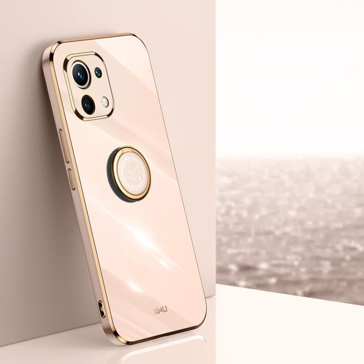 Custodia TPU antiurto con bordo oro per Xiaomi Mi 11 Lite