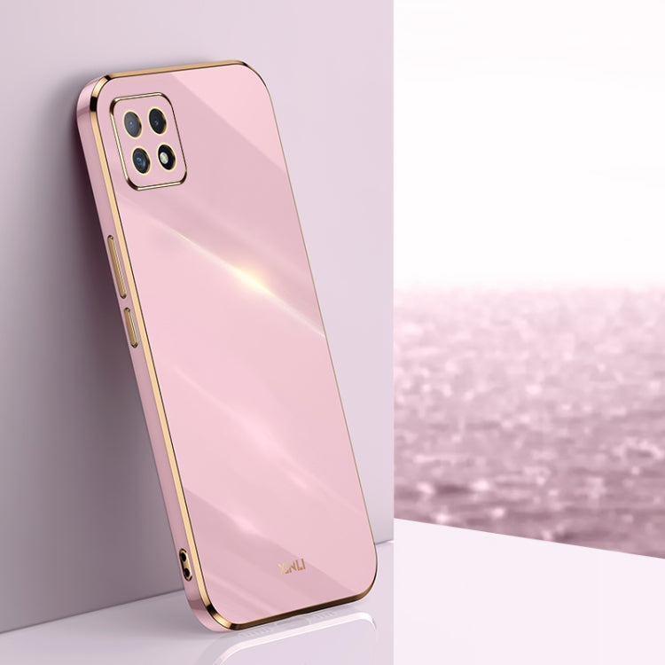 Custodia antiurto in TPU con bordo in oro con placcatura 6D XINLI, For OPPO A55 5G, For OPPO A72, For OPPO A91