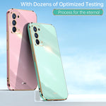 Custodia antiurto in TPU con bordo in oro con placcatura 6D XINLI, For OPPO Reno5 Pro, For OPPO Reno5 Pro+, For OPPO Reno6 Pro+ 5G