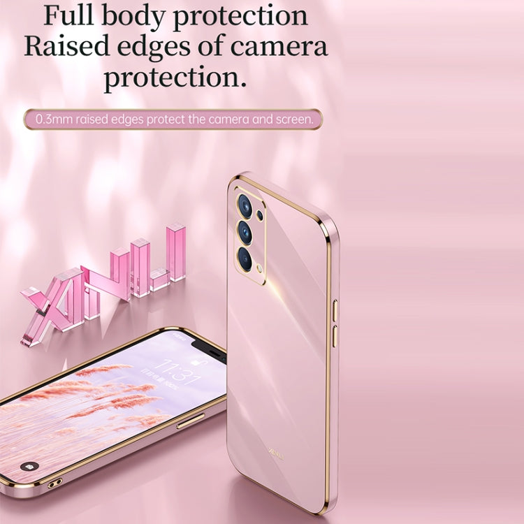 Custodia antiurto in TPU con bordo in oro con placcatura 6D XINLI, For OPPO Reno5 Pro, For OPPO Reno5 Pro+, For OPPO Reno6 Pro+ 5G