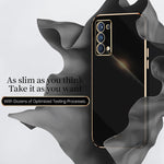 Custodia antiurto in TPU con bordo in oro con placcatura 6D XINLI, For OPPO Reno5 Pro, For OPPO Reno5 Pro+, For OPPO Reno6 Pro+ 5G