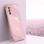 Custodia antiurto in TPU con bordo in oro con placcatura 6D XINLI, For OPPO Reno5 Pro, For OPPO Reno5 Pro+, For OPPO Reno6 Pro+ 5G