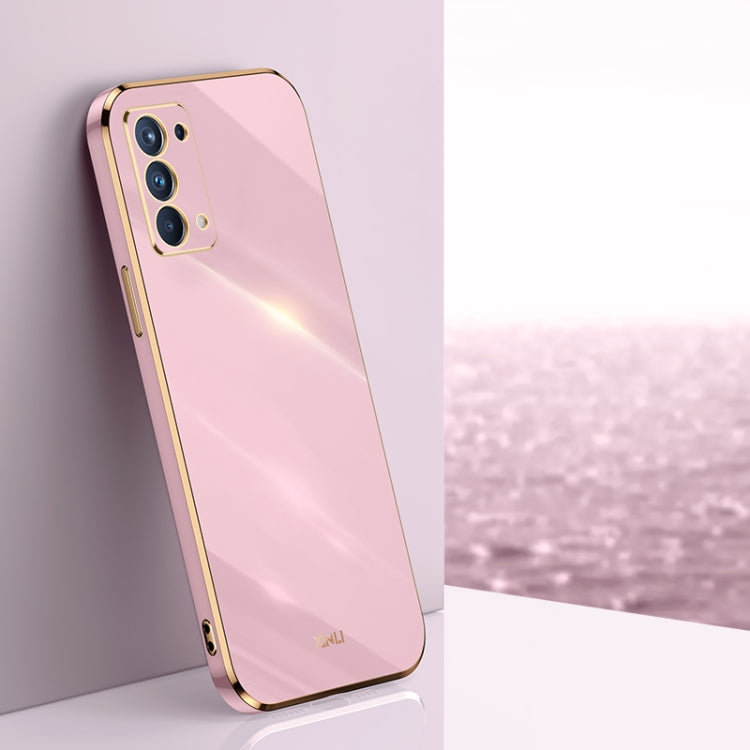 Custodia antiurto in TPU con bordo in oro con placcatura 6D XINLI, For OPPO Reno5 Pro, For OPPO Reno5 Pro+, For OPPO Reno6 Pro+ 5G
