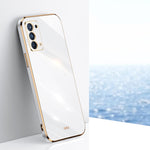 Custodia antiurto in TPU con bordo in oro con placcatura 6D XINLI, For OPPO Reno5 Pro, For OPPO Reno5 Pro+, For OPPO Reno6 Pro+ 5G