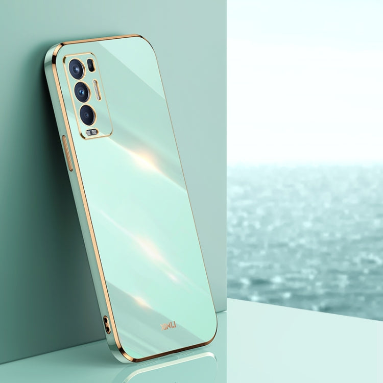 Custodia antiurto in TPU con bordo in oro con placcatura 6D XINLI, For OPPO Reno5 Pro, For OPPO Reno5 Pro+, For OPPO Reno6 Pro+ 5G
