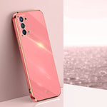 Custodia antiurto in TPU con bordo in oro con placcatura 6D XINLI, For OPPO Reno5 Pro, For OPPO Reno5 Pro+, For OPPO Reno6 Pro+ 5G