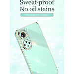 Custodia antiurto in TPU con bordo in oro placcato 6D dritto XINLI con supporto per anello, For Honor 50 Pro