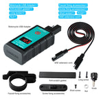 Caricabatterie doppio USB rapido per moto DC12-24V con voltmetro